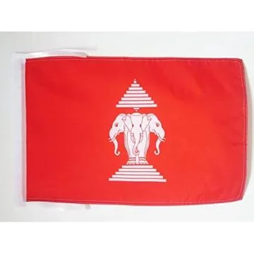 DRAPEAU LAOS ANCIEN 45x30cm - PAVILLON LAOSIEN 30 x 45 cm haute qualité