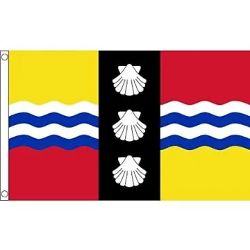 DRAPEAU COMTÉ DE BEDFORDSHIRE 150x90cm - DRAPEAU COUNTY OF BEDS. - ANGLETERRE 90 x 150 cm - DRAPEAUX