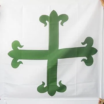 DRAPEAU ORDRE DE SAINT-BENOÍ?T Dâ??AVIZ 90x90cm - DRAPEAU CROIX FLEUR-DE-LYSÍ?E DE SINOPLE 90 x 90 cm Fourreau pour hampe