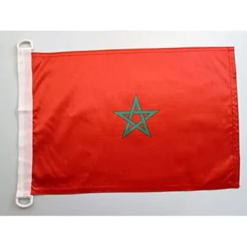PAVILLON NAUTIQUE MAROC 45x30cm - DRAPEAU DE BATEAU MAROCAIN 30 x 45 cm