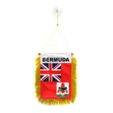 FANION BERMUDES 15x10cm - Mini drapeau DES BERMUDES 10 x 15 cm spécial voiture - Bannière