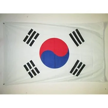 DRAPEAU CORÉE DU SUD 150x90cm oeillets - DRAPEAU CORÉEN 90 x 150 cm Spécial Extérieur - DRAPEAUX