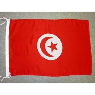 DRAPEAU TUNISIE 45x30cm - PAVILLON TUNISIEN 30 x 45 cm polyester léger