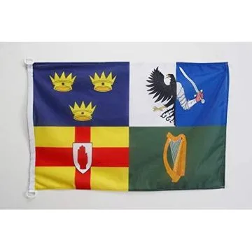 Pavillon nautique Irlande 4 provinces 45x30cm - Drapeau de bateau irlandais 30 x 45 cm