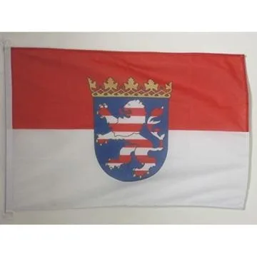 PAVILLON NAUTIQUE HESSE 45x30cm - DRAPEAU DE BATEAU HESSEN - LAND ALLEMAGNE 30 x 45 cm