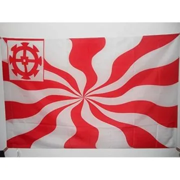 DRAPEAU RÉPUBLIQUE DE MULHOUSE 90x60cm - DRAPEAU PROVINCE FRANCE - ALSACE 60 x 90 cm Fourreau pour hampe