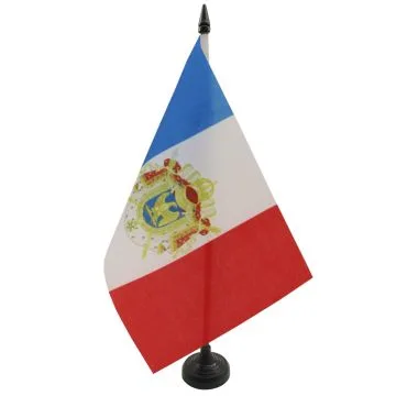 DRAPEAU DE TABLE FRANCE PREMIER EMPIRE 1804-1815 21x14cm - PETIT DRAPEAUX DE BUREAU FRANÇAIS - NAPOLEON 14 x 21 cm