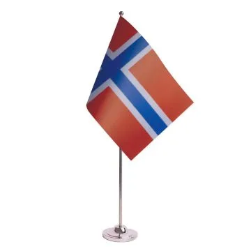 DRAPEAU DE TABLE prestige NORVÈGE 22x15cm en SATIN - GRAND DRAPEAUX DE BUREAU NORVÉGIEN 15 x 22 cm
