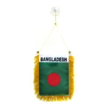 FANION BANGLADESH 15x10cm - Mini drapeau BANGLADAIS 10 x 15 cm spécial voiture - Bannière