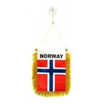 FANION NORVÈGE 15x10cm - Mini drapeau NORVÉGIEN 10 x 15 cm spécial voiture - Bannière