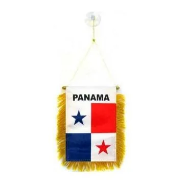 FANION PANAMA 15x10cm - Mini drapeau PANAMÉEN 10 x 15 cm spécial voiture - Bannière