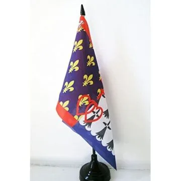 DRAPEAU DE TABLE PAYS DE LA LOIRE 21x14cm - PETIT DRAPEAUX 14 x 21 cm LIGÉRIEN - FRANCE - Bureau