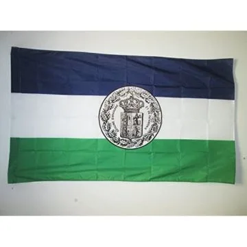 DRAPEAU ROYAUME D\'ARAUCANIE ET DE PATAGONIE AVEC ARMES 90x60cm - DRAPEAU NOUVELLE-FRANCE 60 x 90 cm Fourreau pour hampe