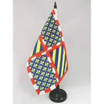 DRAPEAU DE TABLE PROVINCE DE BOURGOGNE 21x14cm - PETIT DRAPEAUX DE BUREAU BOURGUIGNON 14 x 21 cm