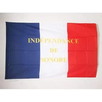 DRAPEAU RÍ?PUBLIQUE DE SONORA 1852-1854 150x90cm - DRAPEAU GASTON DE RAOUSSET-BOULBON 90 x 150 cm Fourreau pour hampe