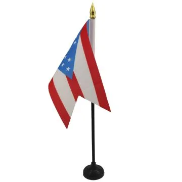 DRAPEAU DE TABLE OHIO 15x10cm - PETIT DRAPEAUX DE BUREAU ETAT AMÉRICAIN - USA - ETATS-UNIS 10 x 15 cm pointe dorée