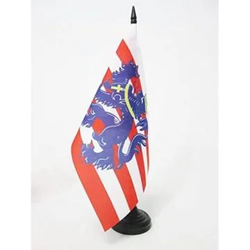 DRAPEAU DE TABLE BRUGES 21x14cm - PETIT DRAPEAUX DE BUREAU BRUGGE EN FLANDRES 14 x 21 cm