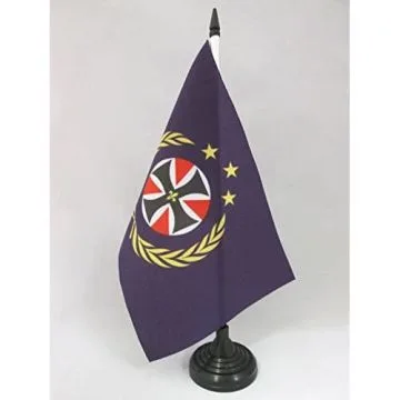 DRAPEAU DE TABLE SAINT EMPIRE EUROPÉEN 21x14cm - PETIT DRAPEAUX DE BUREAU UE 14 x 21 cm