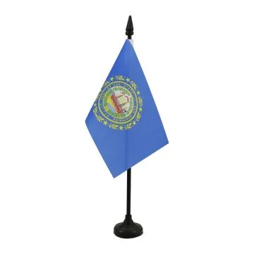 DRAPEAU DE TABLE NEW HAMPSHIRE 15x10cm - PETIT DRAPEAUX DE BUREAU ETAT AMÉRICAIN - USA - ETATS-UNIS 10 x 15 cm