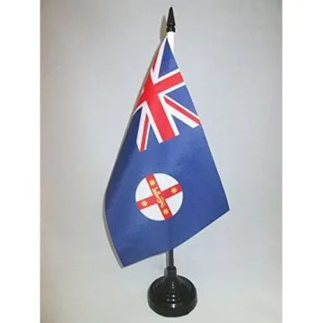 DRAPEAU DE TABLE NOUVELLE-GALLES DU SUD 21x14cm - PETIT DRAPEAUX DE BUREAU AUSTRALIEN - AUSTRALIE 14 x 21 cm