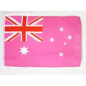 DRAPEAU AUSTRALIE ROSE 45x30cm - PAVILLON AUSTRALIEN 30 x 45 cm haute qualité