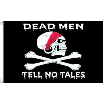 DRAPEAU PIRATE LES MORTS NE PARLENT PAS 150x90cm - DRAPEAU DEAD MEN TELL NO TALES 90 x 150 cm - DRAPEAUX