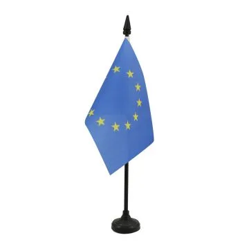 DRAPEAU DE TABLE EUROPE 15x10cm - PETIT DRAPEAUX DE BUREAU EUROPÉEN 10 x 15 cm