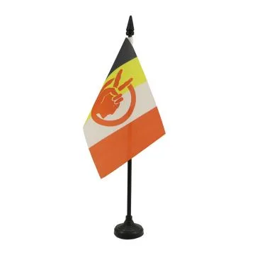 DRAPEAU DE TABLE AMERICAN INDIAN MOVEMENT 15x10cm - PETIT DRAPEAUX DE BUREAU MOUVEMENT DES INDIENS D?AMÉRIQUE 10 x 15 cm