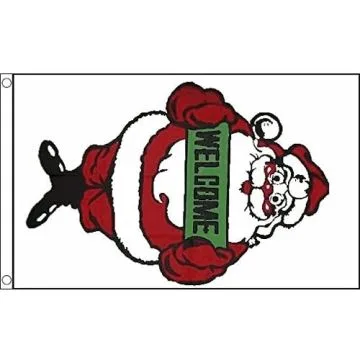 DRAPEAU BIENVENU PÈRE NOËL 150x90cm - DRAPEAU SANTA WELCOME 90 x 150 cm - DRAPEAUX