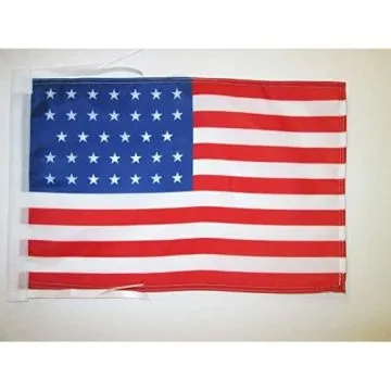 DRAPEAU ETATS-UNIS 1861-1863 34 ÉTOILES 45x30cm - PAVILLON AMÉRICAIN ANCIEN 30 x 45 cm haute qualité