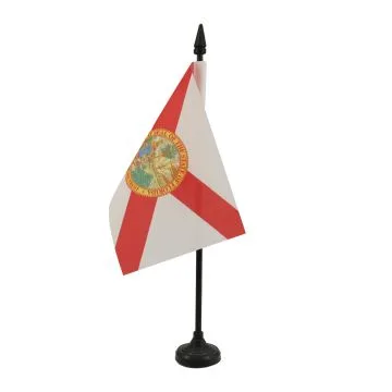 DRAPEAU DE TABLE FLORIDE 15x10cm - PETIT DRAPEAUX DE BUREAU FLORIDIEN - ETAT AMÉRICAIN - USA - ETATS-UNIS 10 x 15 cm