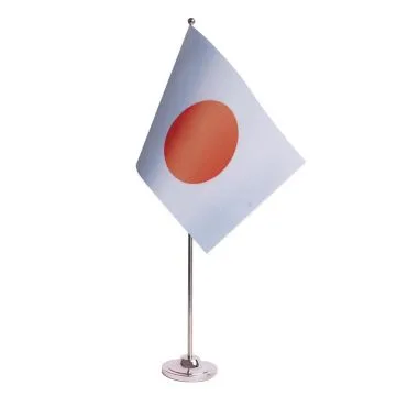 DRAPEAU DE TABLE prestige JAPON 22x15cm en SATIN - GRAND DRAPEAUX DE BUREAU JAPONAIS 15 x 22 cm