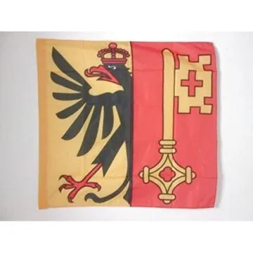DRAPEAU CANTON DE GENÍ?VE 90x90cm - DRAPEAU GENÍ?VE - GE SUISSE 90 x 90 cm Fourreau pour hampe