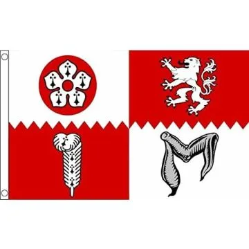 DRAPEAU COMTÉ DE LEICESTERSHIRE 150x90cm - DRAPEAU COUNTY OF LEICS. - ANGLETERRE 90 x 150 cm - DRAPEAUX
