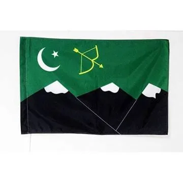 Drapeau Burushaskis du Pakistan 90x60cm - Drapeau bourouchaski 60 x 90 cm Fourreau pour hampe