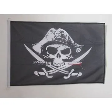 DRAPEAU PIRATE SABRES 150x90cm - DRAPEAU CORSAIRE 90 x 150 cm Spécial Extérieur - DRAPEAUX