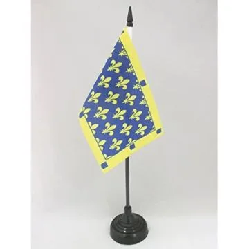 DRAPEAU DE TABLE DÉPARTEMENT DE L\'ARDÈCHE 15x10cm - PETIT DRAPEAUX DE BUREAU ARDÉCHOIX 10 x 15 cm