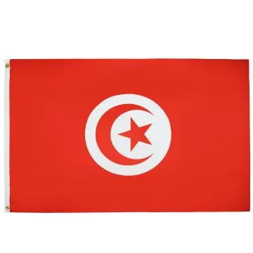DRAPEAU TUNISIE 90x60cm - DRAPEAU TUNISIEN 60 x 90 cm - DRAPEAUX