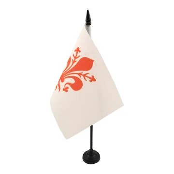 DRAPEAU DE TABLE FLORENCE 21x14cm - PETIT DRAPEAUX DE BUREAU FIRENZE EN TOSCANE 14 x 21 cm