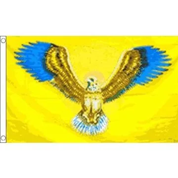 DRAPEAU AIGLÉ DORÉ 150x90cm - DRAPEAU AVEC AIGLE 90 x 150 cm - DRAPEAUX