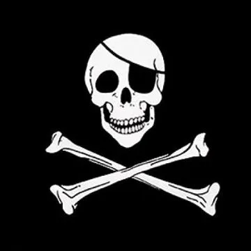  BANDANA DRAPEAU PIRATE JACK RACKHAM 50x50cm - DRAPEAU PIRATES - CORSAIRE 50 x 50 cm