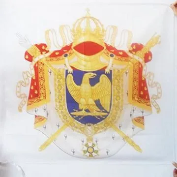 DRAPEAU ARMES NAPOLÍ?ON PREMIER EMPIRE 1804-1815 90x90cm - DRAPEAU EMPIRE FRANÍ?AIS 90 x 90 cm Fourreau pour hampe