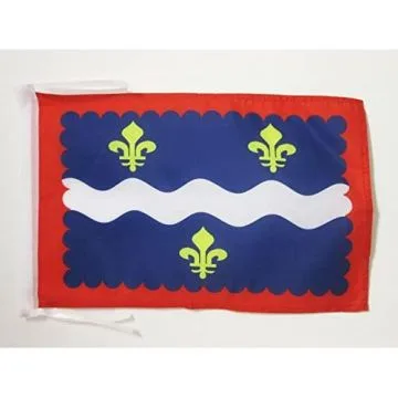 DRAPEAU INDRE 45x30cm - PAVILLON DÉPARTEMENT INDRIEN 30 x 45 cm haute qualité