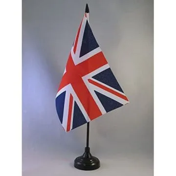 DRAPEAU DE TABLE ROYAUME-UNI 22x15cm - GRAND DRAPEAUX DE BUREAU ANGLAIS - UK - GRANDE BRETAGNE 15 x 22 cm