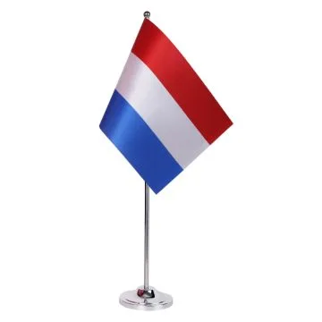 DRAPEAU DE TABLE prestige PAYS-BAS 22x15cm en SATIN - GRAND DRAPEAUX DE BUREAU HOLLANDAIS 15 x 22 cm