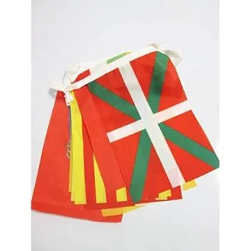 GUIRLANDE 5 mètres 17 DRAPEAUX 17 COMMUNAUTÉS AUTONOMES D\'ESPAGNE 21x15 cm - DRAPEAU DES RÉGIONS ESPAGNOLES 15 x 21 cm