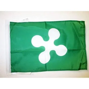 DRAPEAU LOMBARDIE 45x30cm - PAVILLON LOMBARD - LOMBARDIA - ITALIE 30 x 45 cm haute qualité