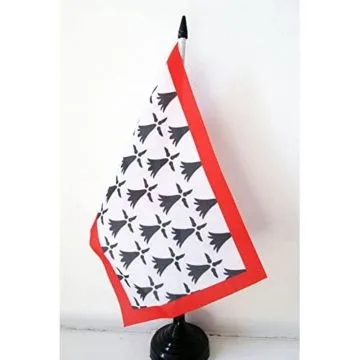 DRAPEAU DE TABLE LIMOUSIN 21x14cm - PETIT DRAPEAUX 14 x 21 cm LIMOUSIN - FRANCE - Bureau