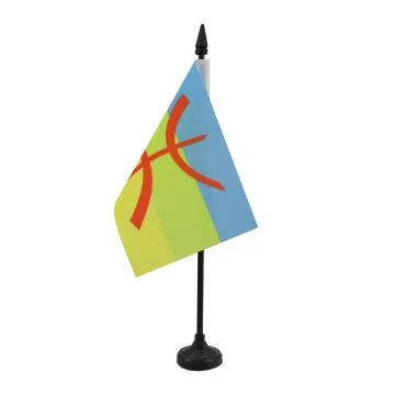 DRAPEAU DE TABLE KABYLIE 15x10cm - PETIT DRAPEAUX DE BUREAU KABYLE - ALGÉRIE BERBÈRE 10 x 15 cm