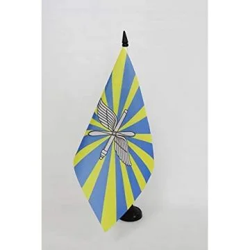 Drapeau de table Armée de l\'air de la Russie 21x14cm - PETIT Drapeaux DE BUREAU de la force aérienne russe 14 x 21 cm
